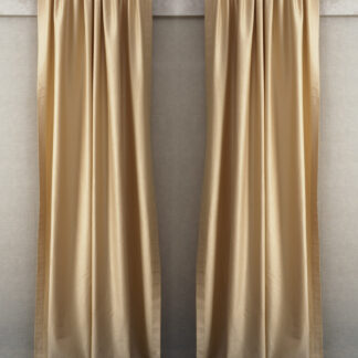 Calyz Golden Cotton Satin Curtain